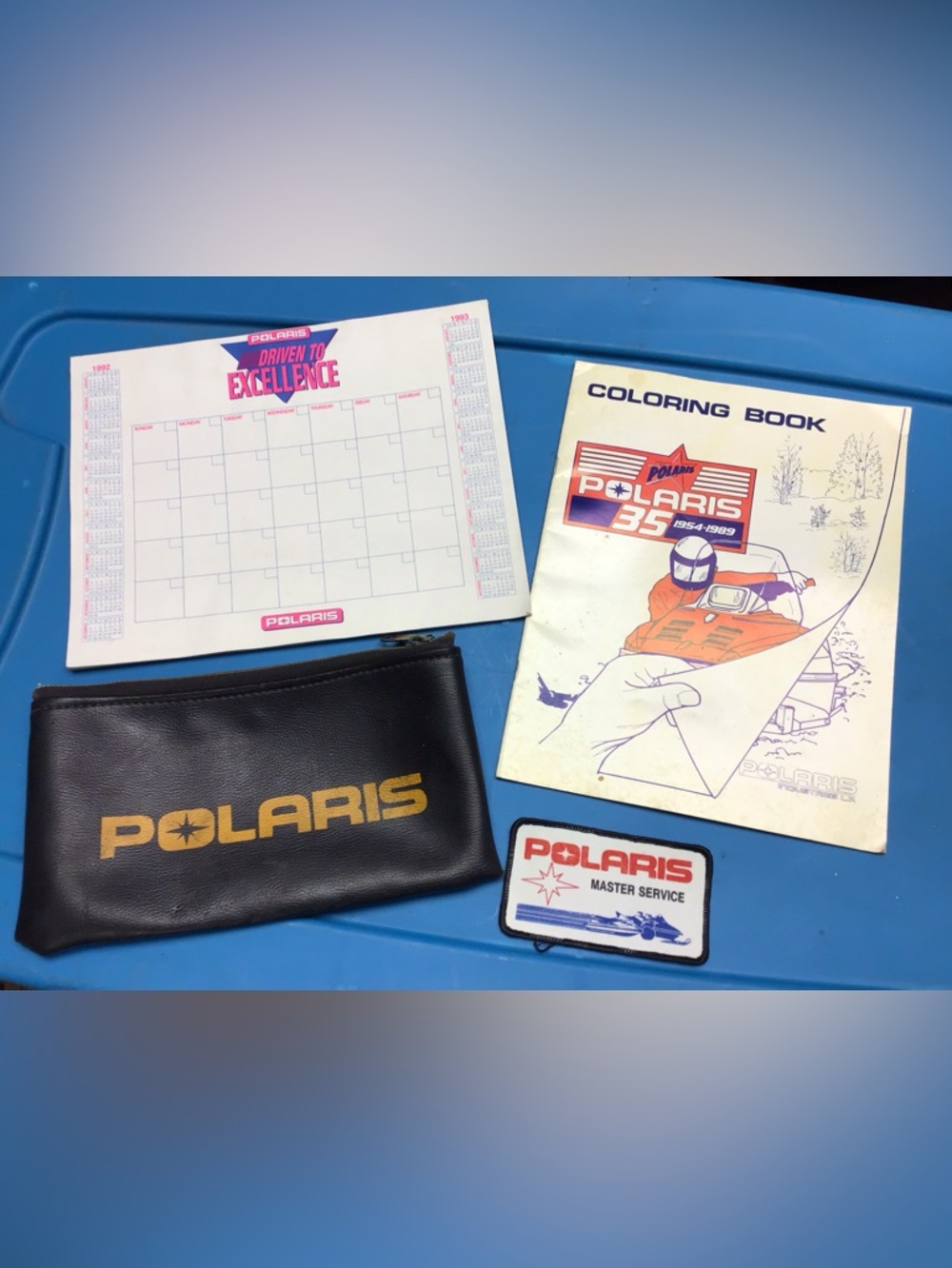 Polaris Black and Gold Pouch with Calendar, Coloring Book & Patch Set